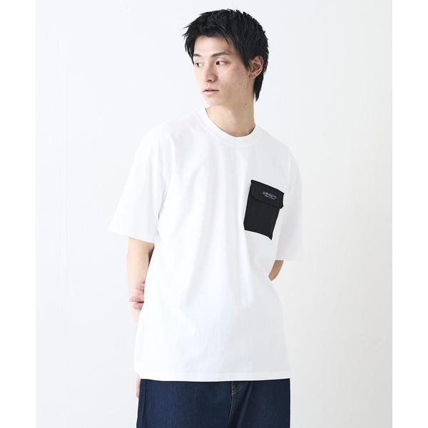 スマホショルダー tシャツ 「RAGGED MOUNTAIN：ラギットマウンテン」布帛ポケット付 T...
