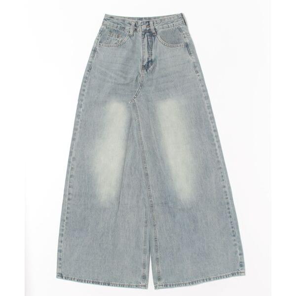 ジーンズ デニム デニムパンツ washed wide flare denim pants /ウォッ...