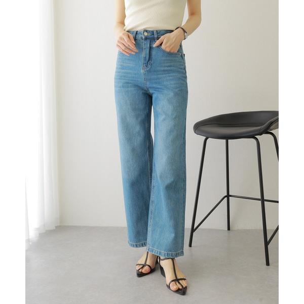 ジーンズ デニム デニムパンツ washed straight denim pants /ウォッシュ...