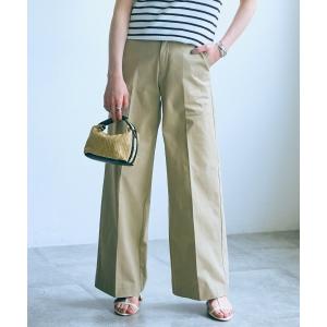 チノパン タック入りワイドチノパン レディース : ZOZOTOWN