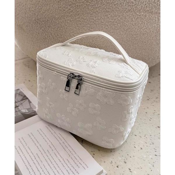 ポーチ フラワーパターンメイクボックスポーチ レディース