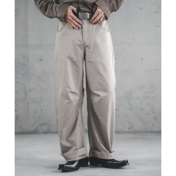 ワイドパンツ スラックス Straight light slacks pants / ストレートライ...