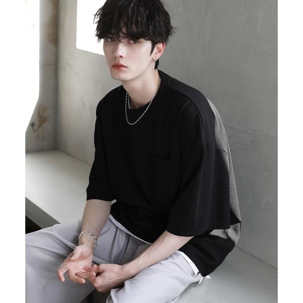 tシャツ 「25SS」「2点セット」接触冷感/抗菌防臭　グラフィックプリント 梨地ビッグTシャツ＆ロ...