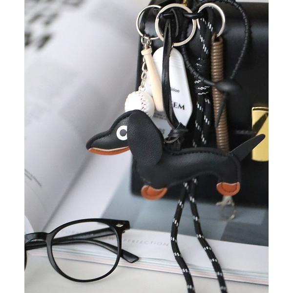 キーホルダー じゃらっとカワイイカバンにひと癖ダックスチャーム