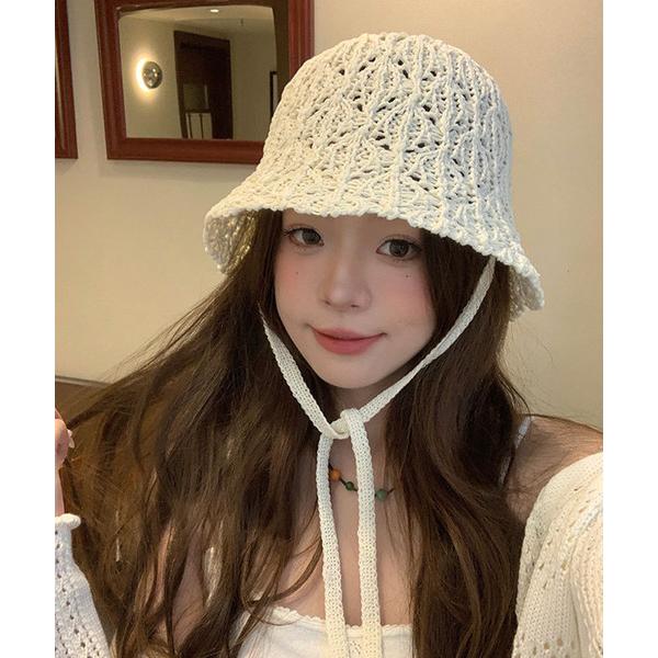 帽子 ハット 春ニット編み バケットハット クローシュハット レディース メンズ
