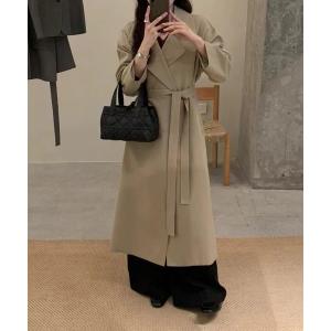 トレンチコート コート 「Banico」 リネンブレンドロングトレンチ