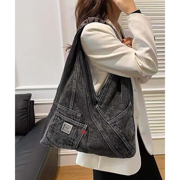 ショルダーバッグ バッグ B.A.G. デニム風トートバッグ レディース