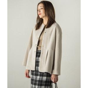 「ketty」 ノーカラージャケット M ベージュ レディース