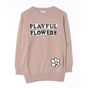 「en recre」 長袖ニット 38 ブラウン レディース