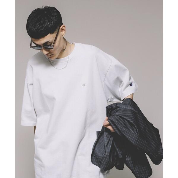 tシャツ Champion/チャンピオン 別注 ピグメント ワンポイント TEE メンズ
