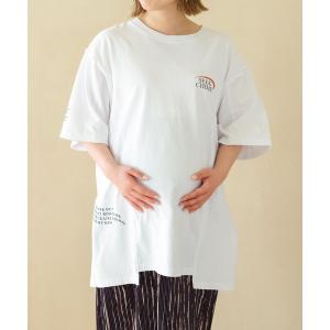 マタニティ 「産前・産後対応」マタニティ／接ぎチュニックワンピース　327406