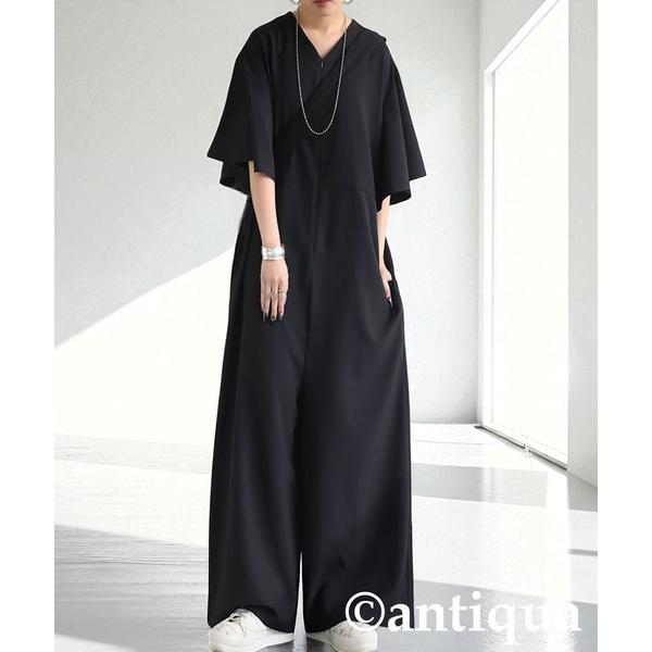 サロペット オーバーオール ワイドオールインワン レディース