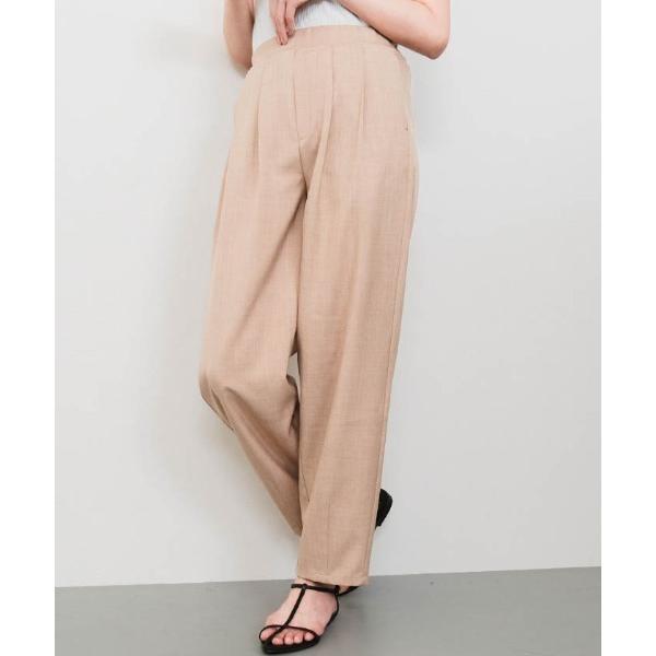 パンツ リネンライクタックカーブパンツ レディース