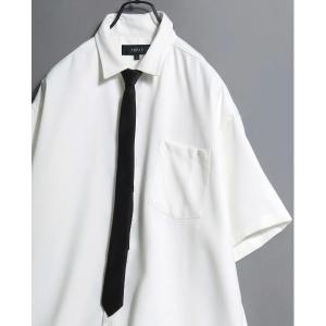 シャツ 半袖 ANPAS Oversized Short-Sleeve Shirt with Tie / アンパス 別注 ネクタイ付きオーバーサイズ半袖シャツ ワイドシルエット メンズ レギュラー…