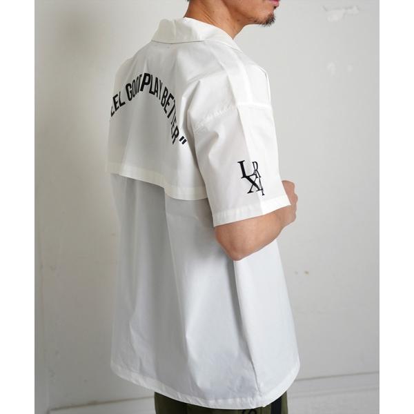 シャツ (RM)「LUXE/R GOLF」ストレッチ クロス オープンカラー 半袖 シャツ メンズ
