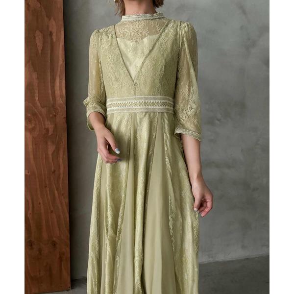 ドレス レイヤードレースドレス 結婚式 二次会 成人式 同窓会 パーティードレス オケージョンドレス...