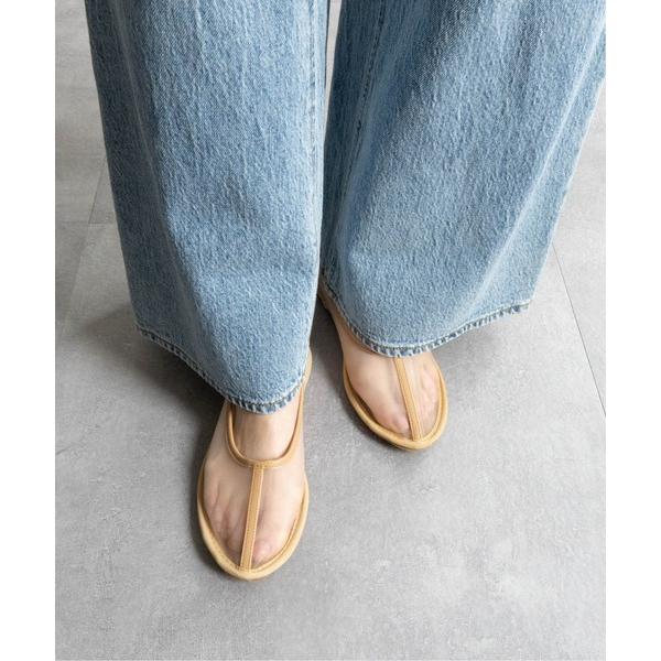 パンプス メッシュシアーフラットシューズ