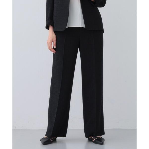 スラックス パンツ 「日本製／SETUP可能」トリアセテート混ワイドパンツ レディース