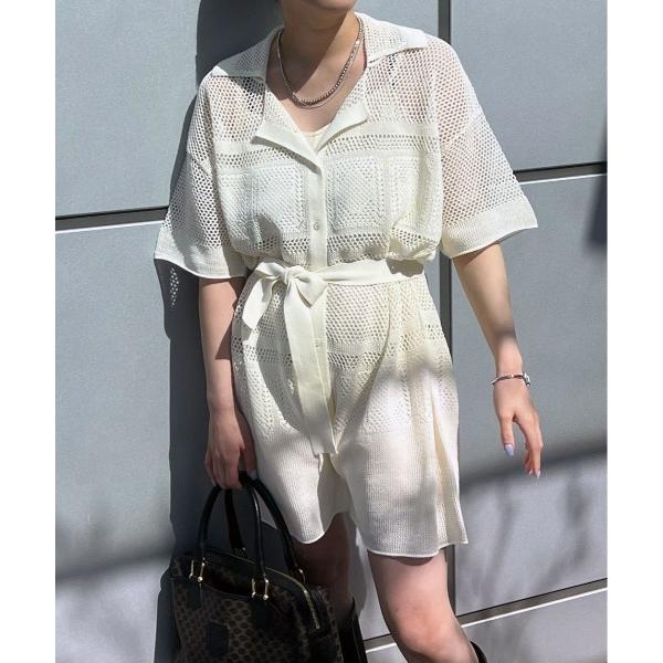 オールインワン 2WAY KNIT ROMPERS SHIRT レディース