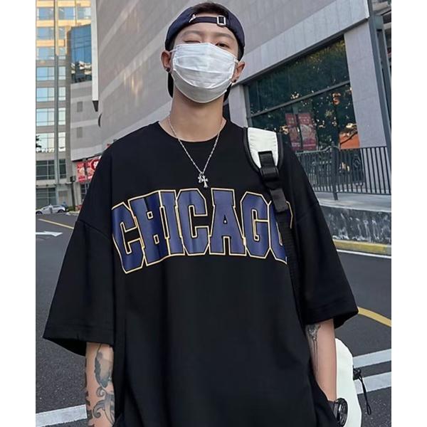 tシャツ 「WARAIJOGO」CHICAGOシカゴプリントオーバーサイズTシャツ(NEZ) レディ...