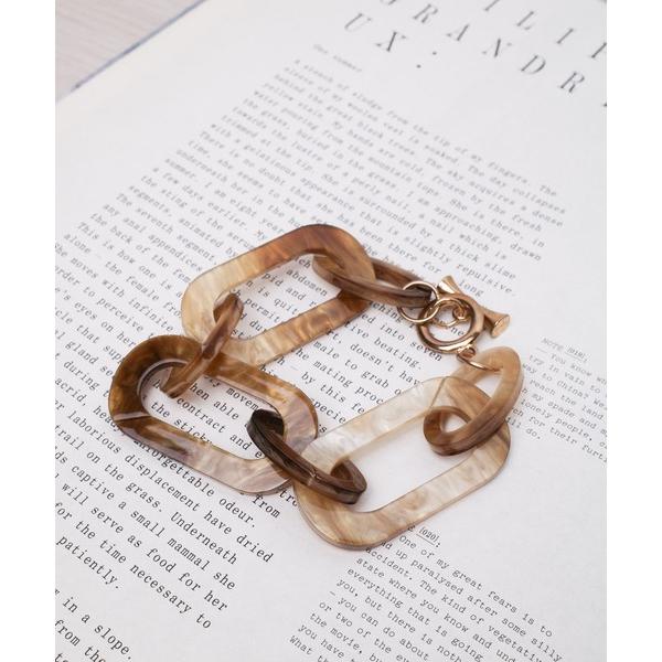 ブレスレット べっ甲調 リングブレスレット レディース メンズ