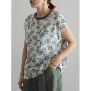 tシャツ ドットフラワーPT フレンチTEE レディースの商品画像