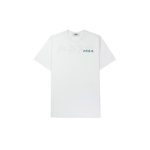 tシャツ MSGM クレヨンロゴTシャツ メンズ