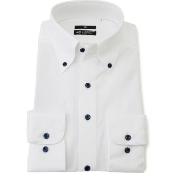 フォーマル シャツ 「スーパーノンアイロン・ストレッチ・速乾」「長袖」「BLACK LINE」ボタン...