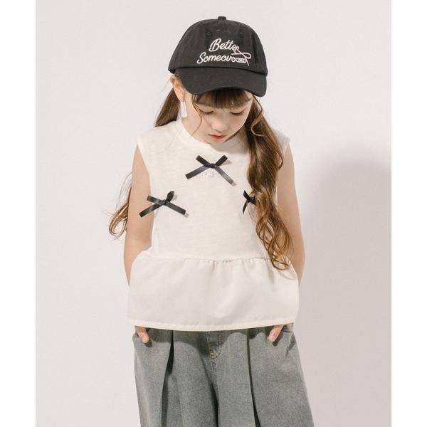 tシャツ 「CHIPIE/シピ」リボンデザイン切り替えペプラムトップス キッズ 子供服 女の子