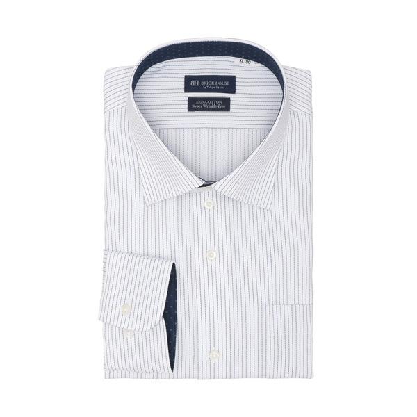 フォーマル シャツ 超形態安定ノーアイロン ワイド 長袖ビジネスワイシャツ（大きいサイズ・長いサイズ...