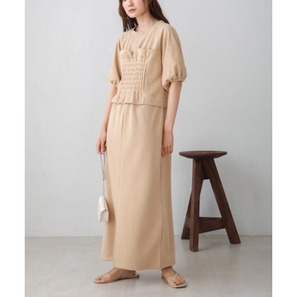 ワンピース 「S・Mサイズ展開あり」ビスチェライクスウェットワンピース