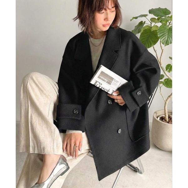 コート チェスターコート トレンドを先取り♪こなれ感UP、ダブルボタンジャケットメルトンコート（ミド...