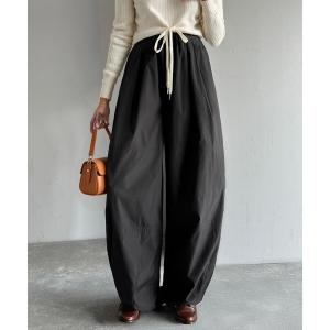 パンツ 「AYA×クラシカルエルフコラボ」タイムレスに愛せる、洗練ワイドシルエット♪ウエストリボン裾ドロストサーカスパンツ レディース｜ZOZOTOWN Yahoo!店