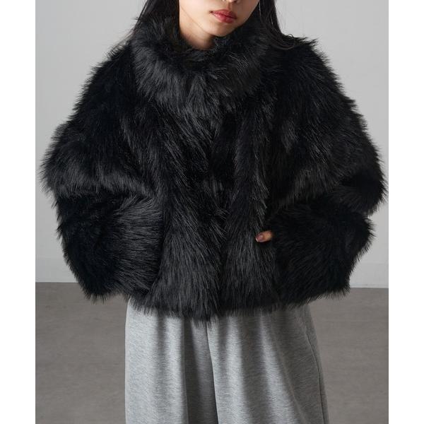 コート アウター 「MAGASIN DE MODE Onjna」フェイクファーショート丈ジャケット ...