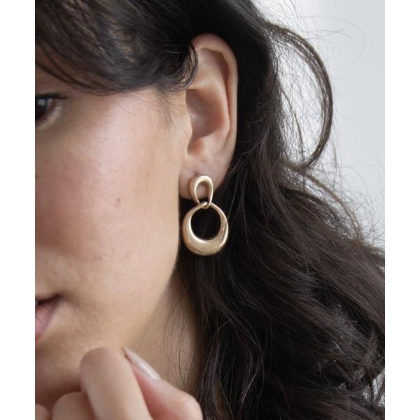 ピアス ヴィンテージ風 ダブルリングピアス レディース