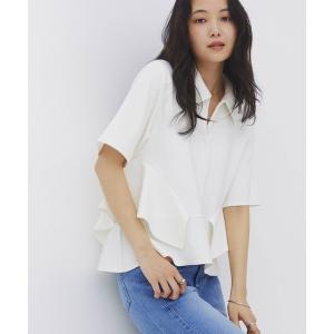 tシャツ 「ZOZO限定」ペプラムカットトップス｜ウォッシャブル/ストレッチ/半袖/夏服/オフィスカジュアル レディース