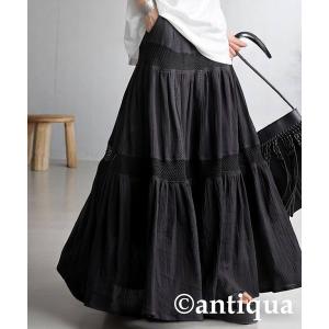 スカート レースティアードスカート