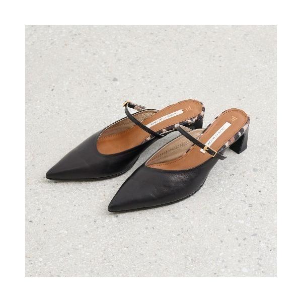 パンプス ベルテッドミュールパンプス