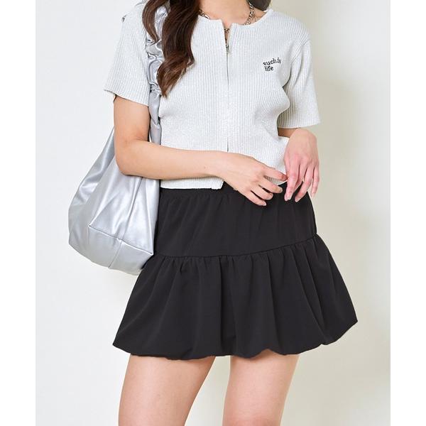 ワイドパンツ パンツ 「バルーンシルエット×美脚見え」レディース スカパン ミニ丈 体型カバー 春夏...