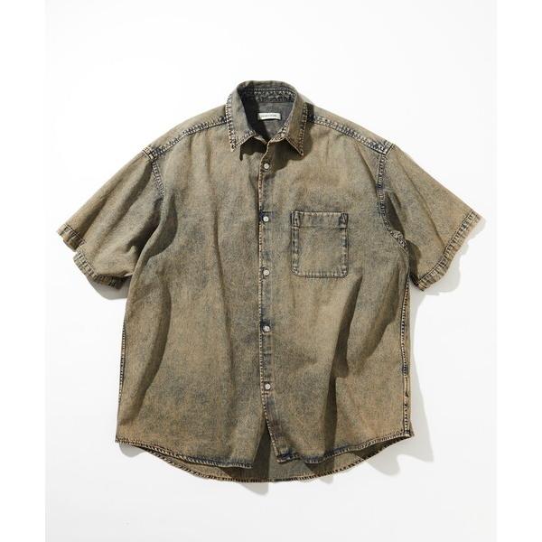 シャツ 限定展開 Relax Fit リラックスフィット オーバーダイ加工 レギュラーカラー S/S...