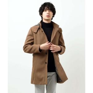 「MK MICHEL KLEIN HOMME 」 ステンカラーコート 48 ライトブラウン メンズ