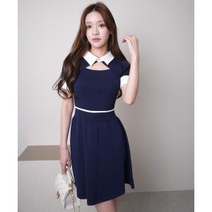 ♥ページ LIP SERVICE ニットワンピース LIP SERVICE（リップサービス） ニットワンピース FREE ネイビー