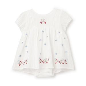 ベビー服 ロンパース イチゴ刺しゅうロンパースの買取情報
