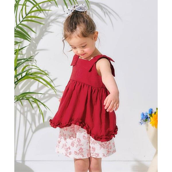 セットアップ 「ジュニア対応」ヴィンテージフラワーセットアップ＿アプレレクールマシェリ キッズ 子供...