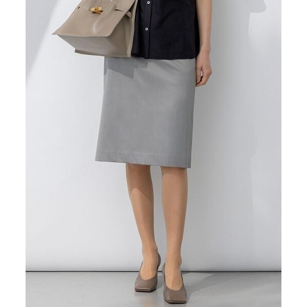 スカート 「セットアップ対応」ストレッチシャンブレー タイト スカート