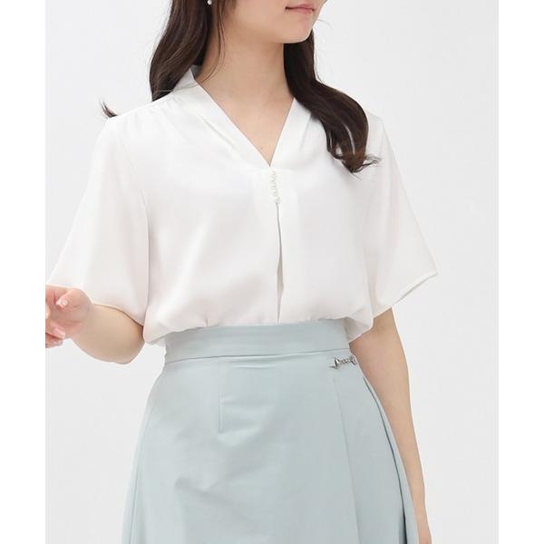 フォーマル ブラウス シャツ 「UVカット，防汚加工，ウォッシャブル，防シワ」マルチファンクションV...