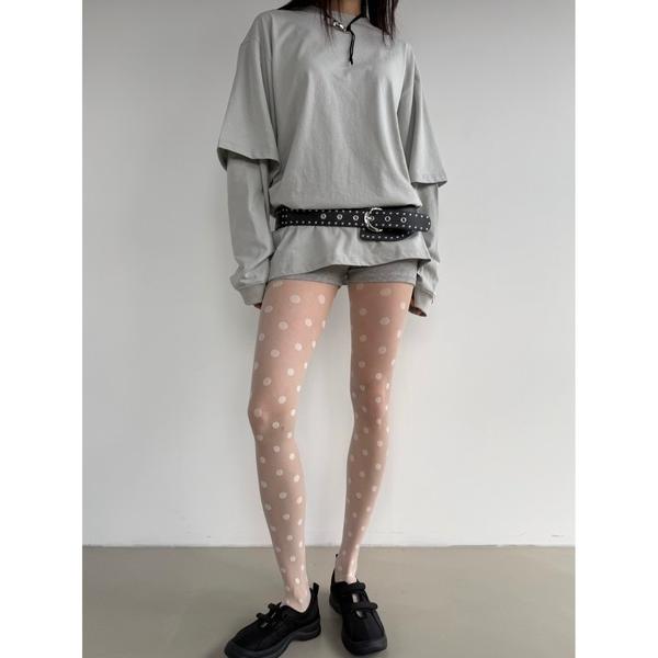 タイツ ドットストッキング レディース