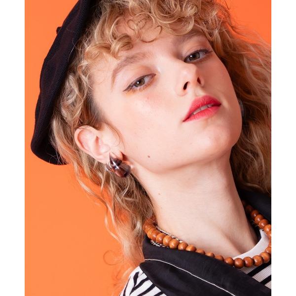 ピアス an meets zakka クリアグラデーションティアドロップアクリルピアス レディース ...