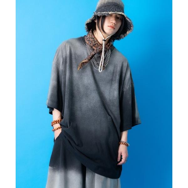 tシャツ a.p.o.v. グラデーションケミカルピグメントスーパーオーバーサイズTシャツ メンズ ...