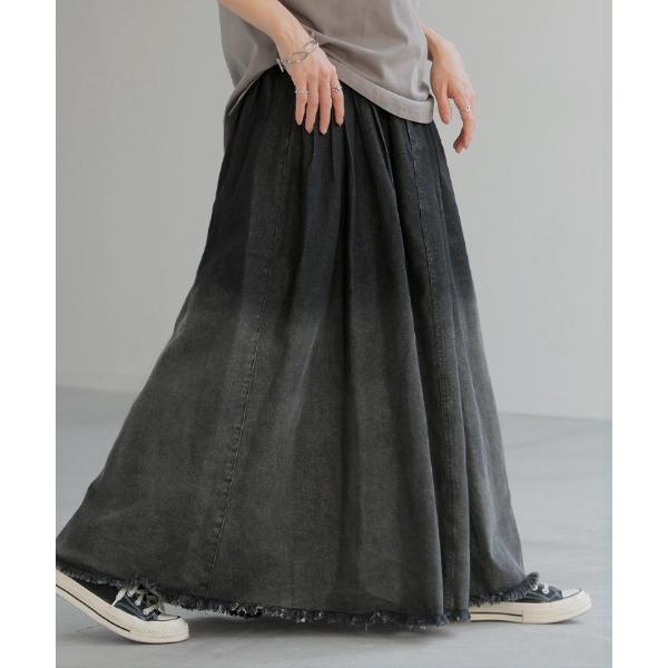 デニムスカート グラデーションデニムスカート